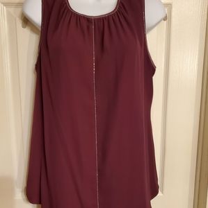 White House Black Market purple shell top size 12